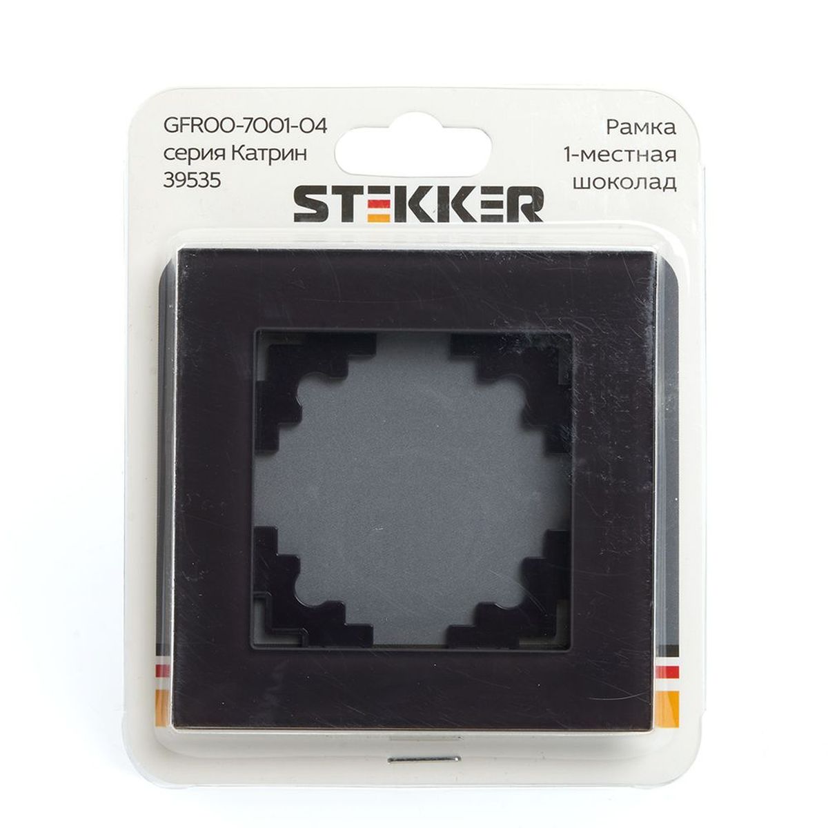 Рамка 1-постовая Stekker Катрин шоколад GFR00-7001-04 39535 3