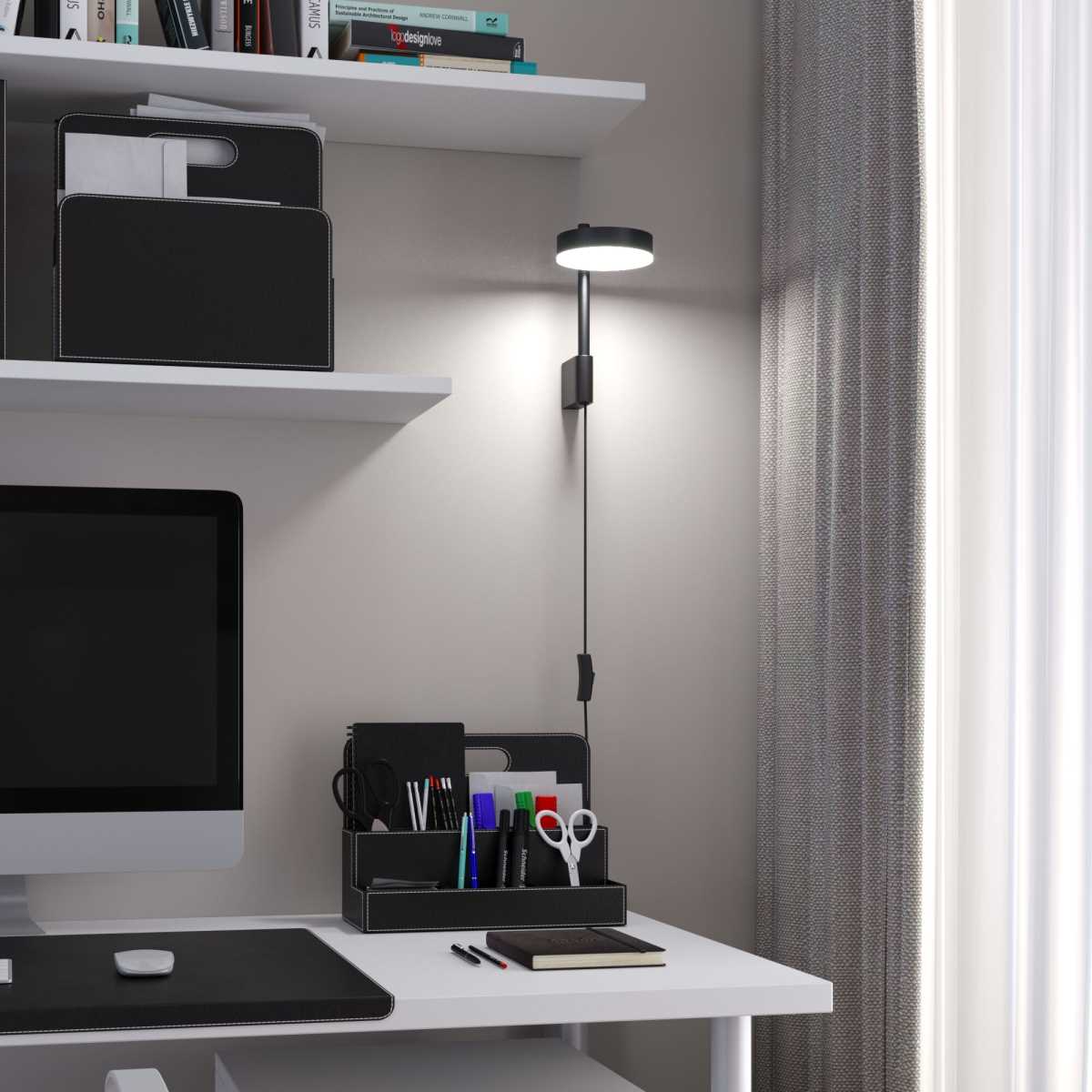 Настенный светодиодный светильник Elektrostandard Tobi 40129/LED черный a064592 2