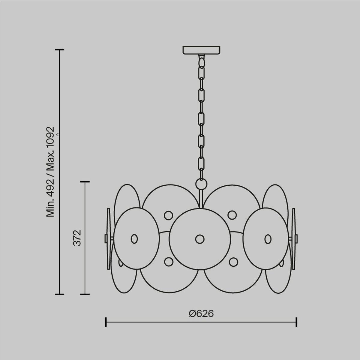 Подвесная люстра Maytoni Aster MOD007PL-08G 4