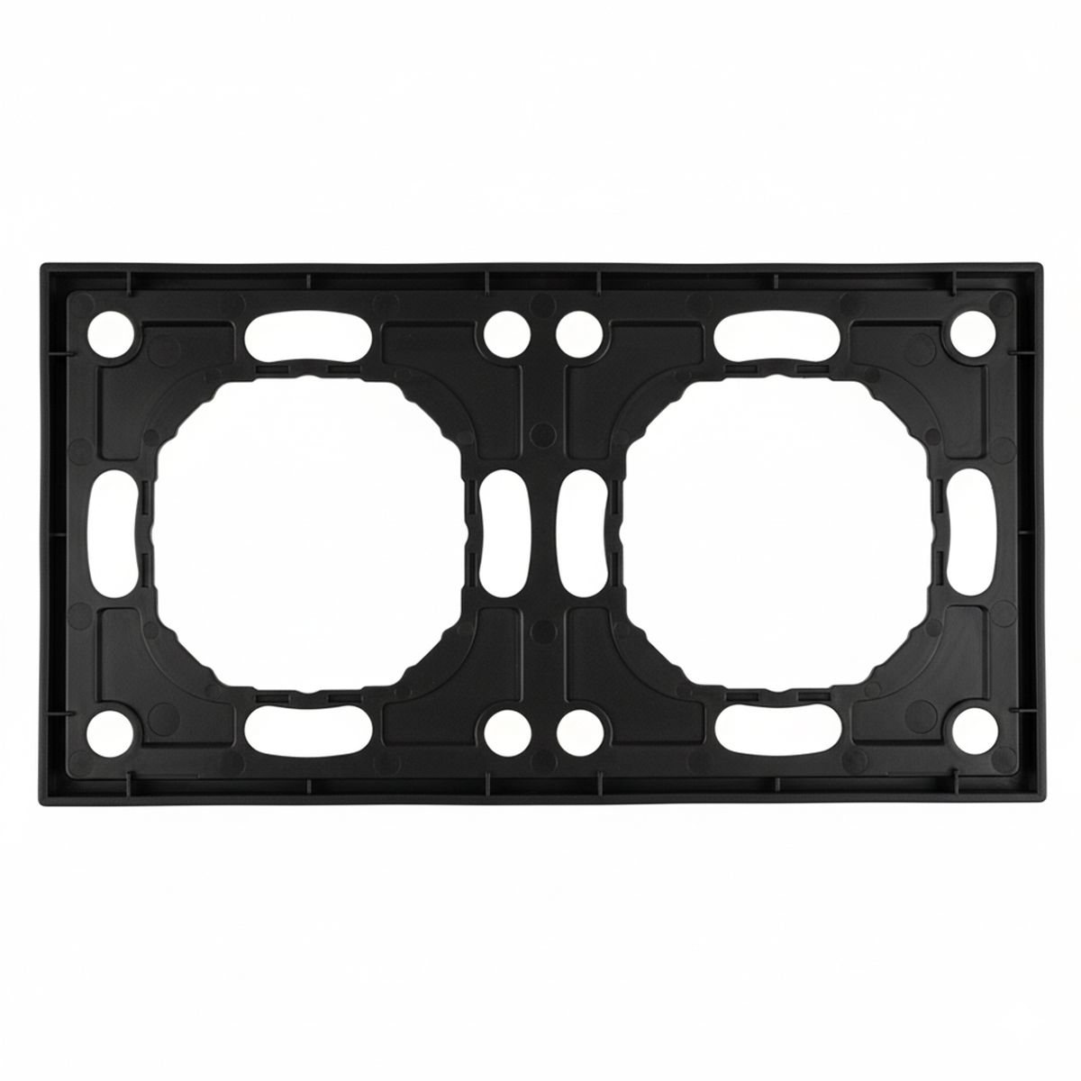 Рамка STEKKER, PFR00-5002-05 2-местная, серия Эмили, черный уголь, soft touch 49859 4