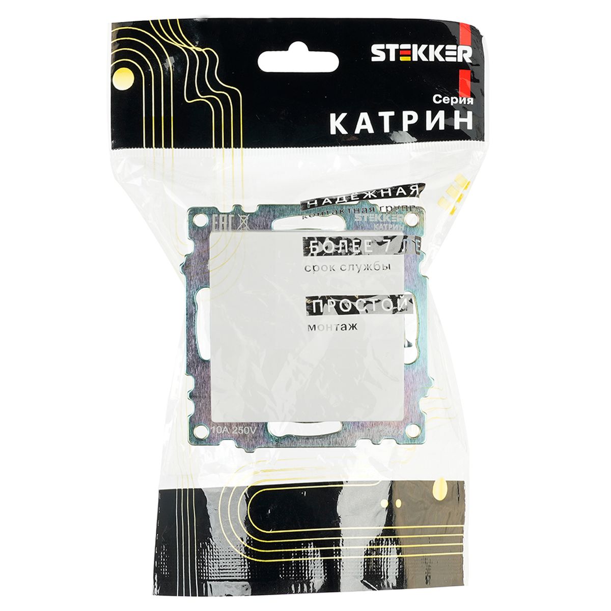 Выключатель одноклавишный Stekker Катрин белый GLS10-7103-01 39298 1
