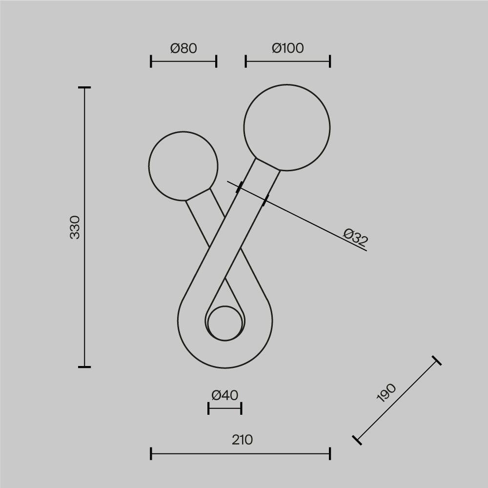 Бра Maytoni MOD476WL-02PT 1