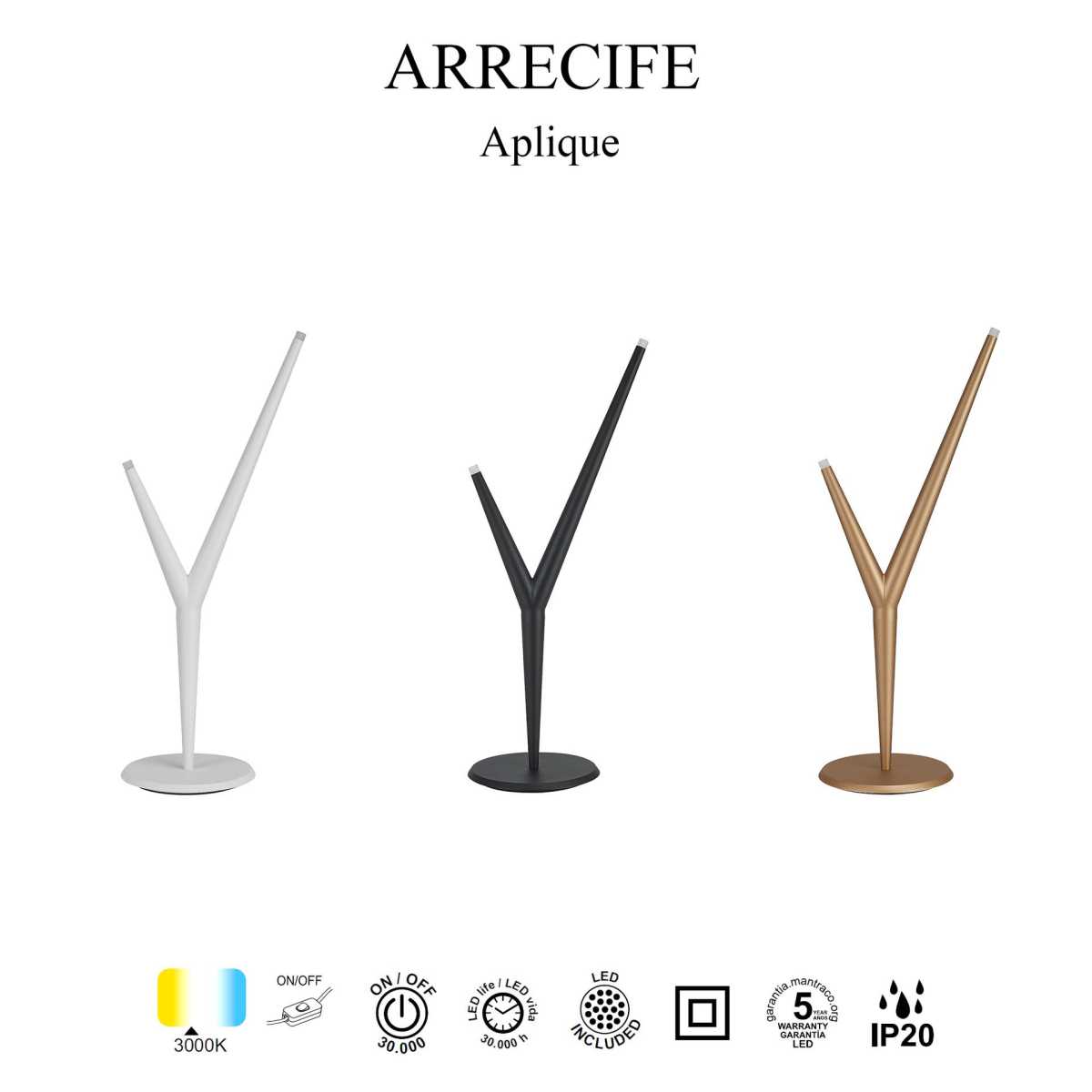Настольная лампа Mantra Arrecife 9231 1
