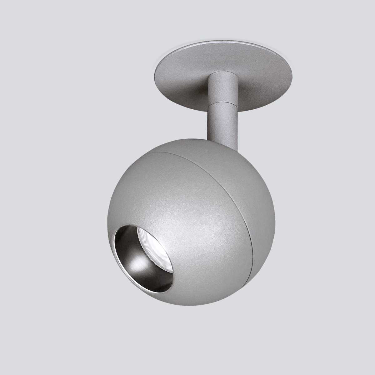 Встраиваемый светодиодный спот Elektrostandard Ball 9925 LED 8W 4200K серебро a053736