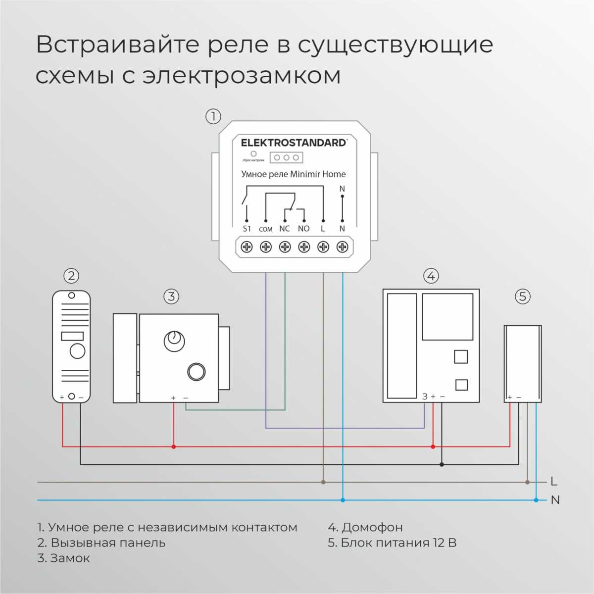 Реле Wi-Fi с независимым контактом Elektrostandard (Умный дом) 76010/00 76010/00 1