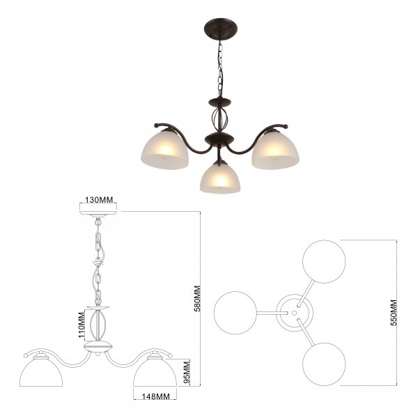 Подвесная люстра Rivoli Jackeline 9141-303 Б0054755 изображение 5 Подвесная люстра Rivoli Jackeline 9141-303 Б0054755 Фото № 5