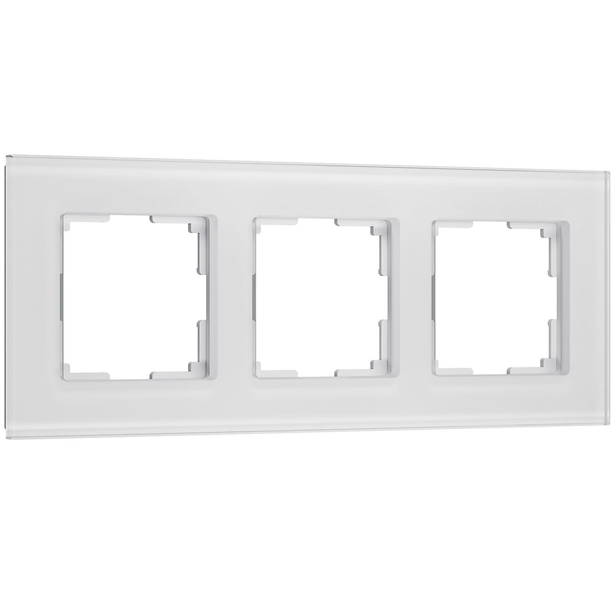 Рамка Werkel Senso на 3 поста белый стекло soft-touch W0033101 4690389200410