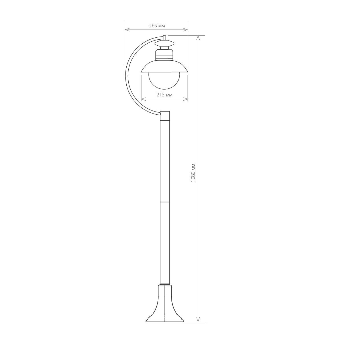 Уличный cветильник Elektrostandard Talli F GL 3002F черный a038485 2