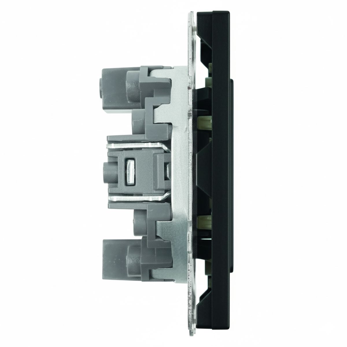 Розетка TV + компьютерная RJ-45 (механизм), STEKKER, RST00-5106-05, серия Эмили, черный уголь, soft touch 49846 4