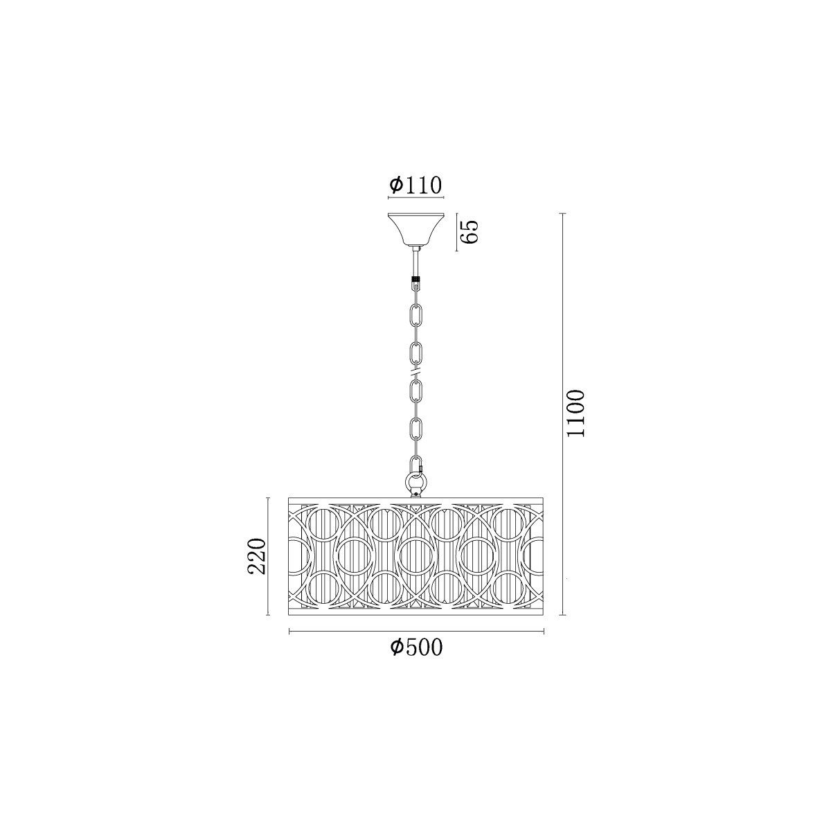 Подвесная люстра Vele Luce Riccio VL3164P05 3