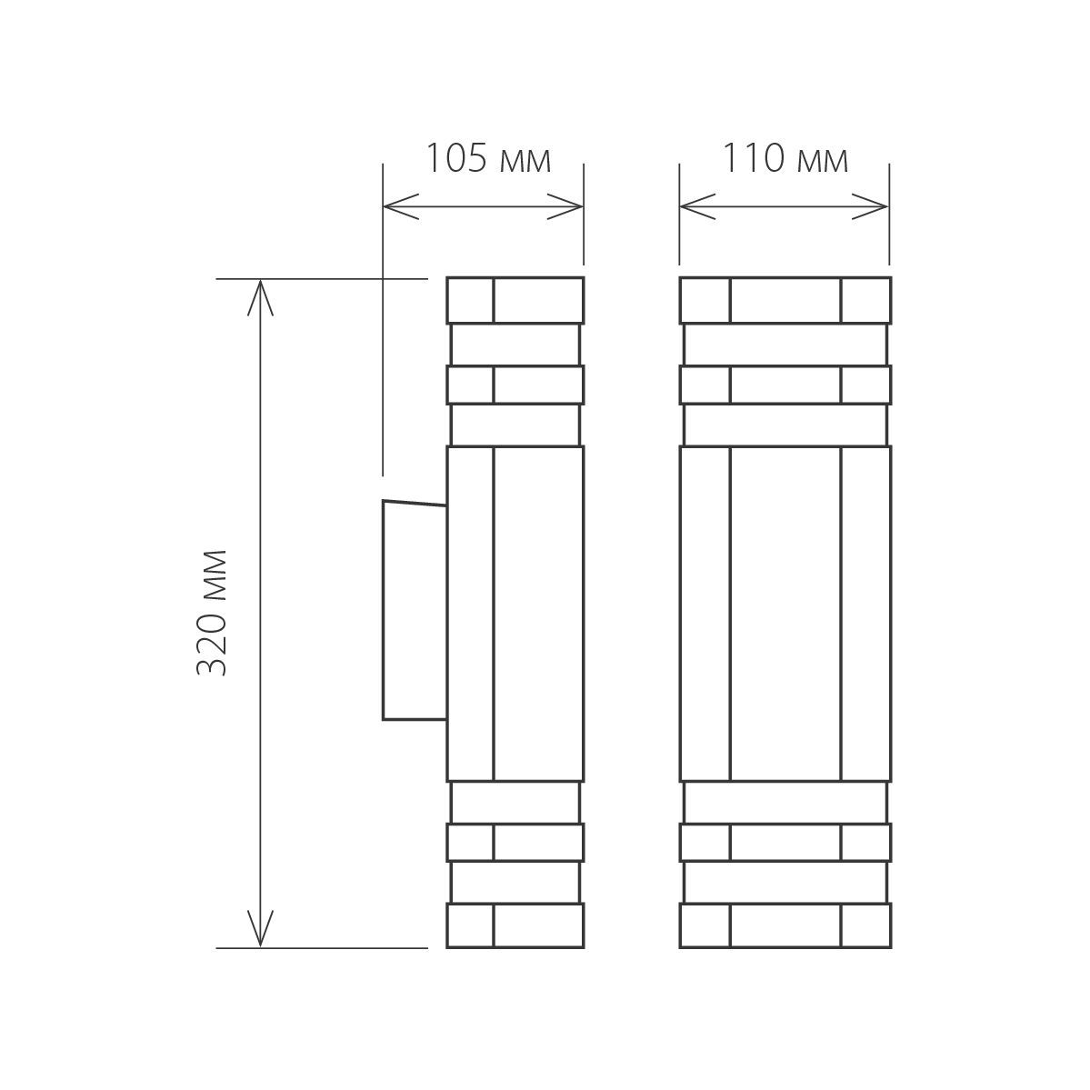 Уличный настенный светильник Elektrostandard Techno 1443 a032626 2