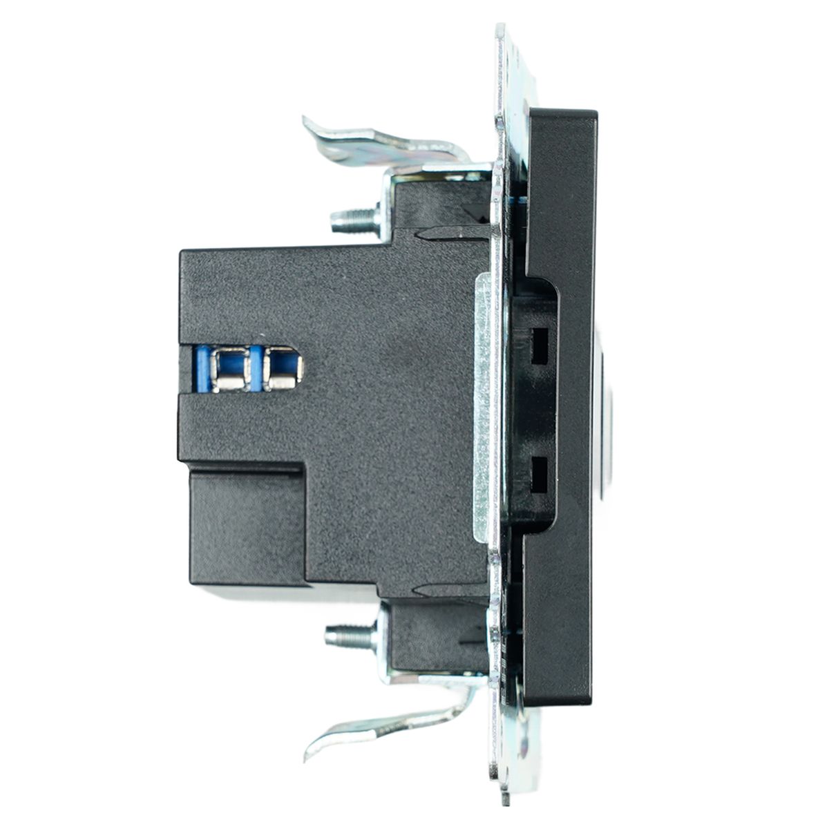 Розетка 2-местная USB + type C (механизм), STEKKER GLS10-7116-05, 250B, 3А, серия Катрин, черный 50055 4