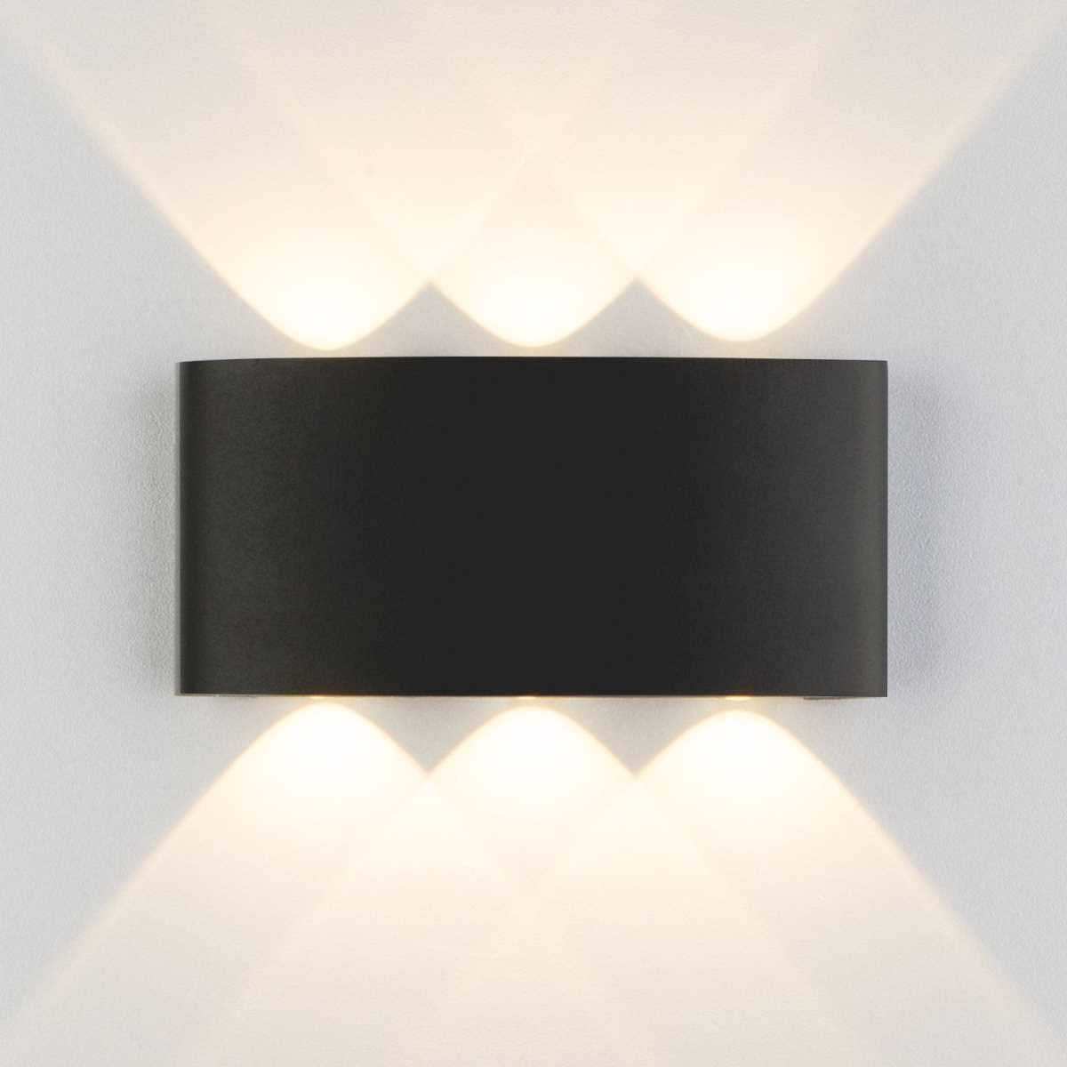 Уличный настенный светодиодный светильник Elektrostandard 1551 Techno Led черный a049671 3