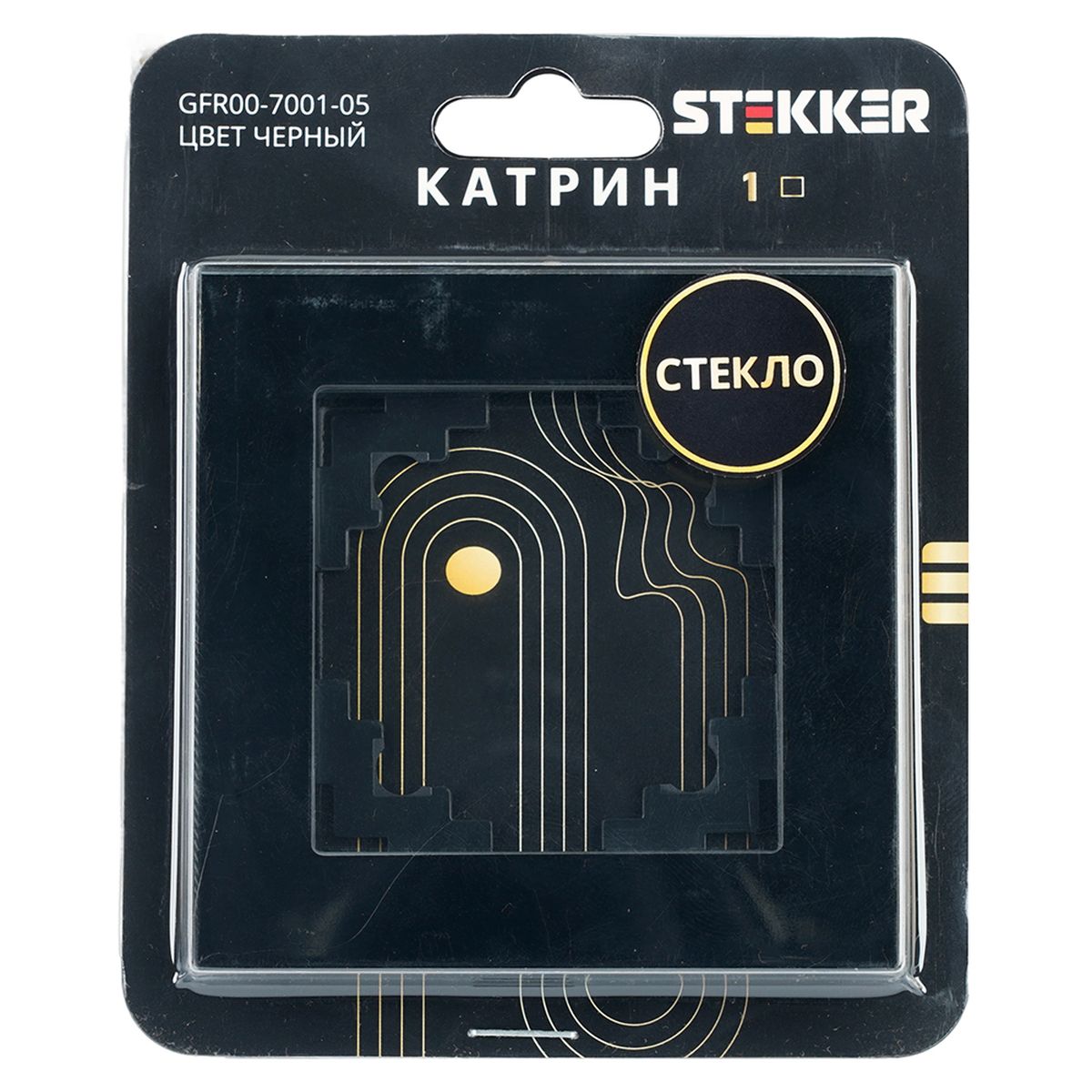 Рамка 1-постовая Stekker Катрин черный GFR00-7001-05 39518 3