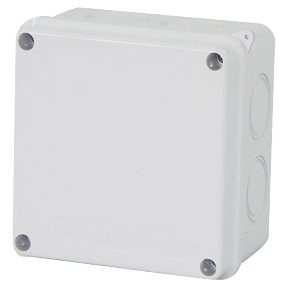 Коробка разветвительная Stekker EBX31-02-65, 100*100*70 мм, 7 выбивных отверстий, IP65, светло-серая 39558