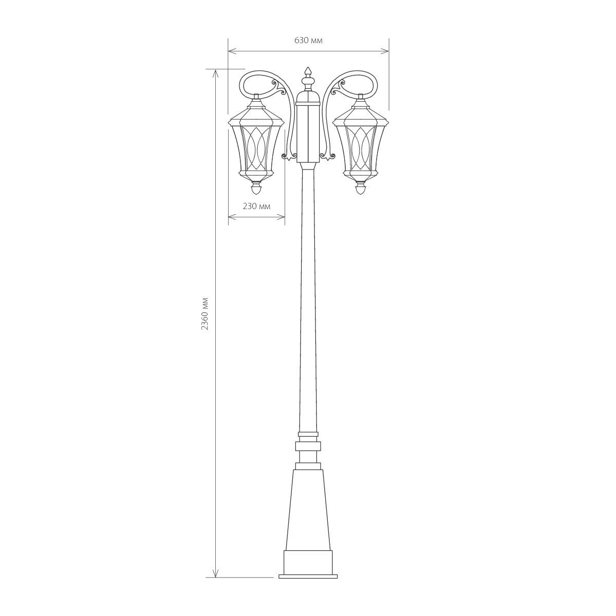Садово-парковый светильник Elektrostandard Virgo F/2 капучино a031925 2