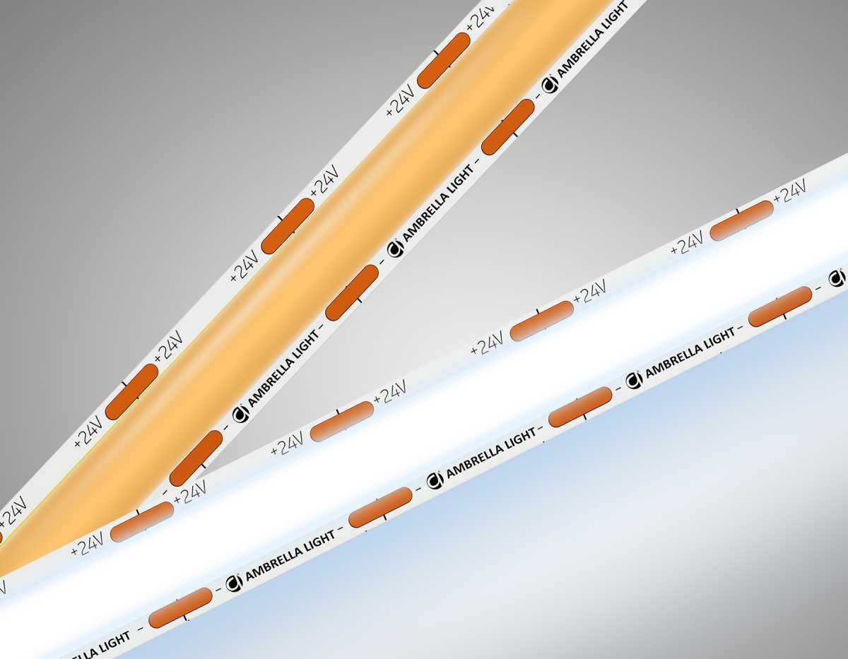 Светодиодная лента Ambrella Light GS4803 COB 616Led/19W m/ 24V IP20 6500K/ 5m*12mm*2mm (2 конт.) GS4803 1