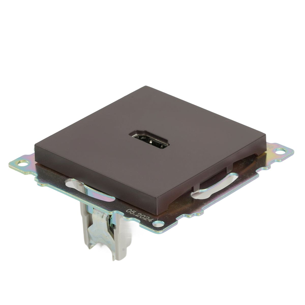 Розетка HDMI 2.1, Type A (механизм), STEKKER GLS00-7118-04, серия Катрин, шоколад 50064 4