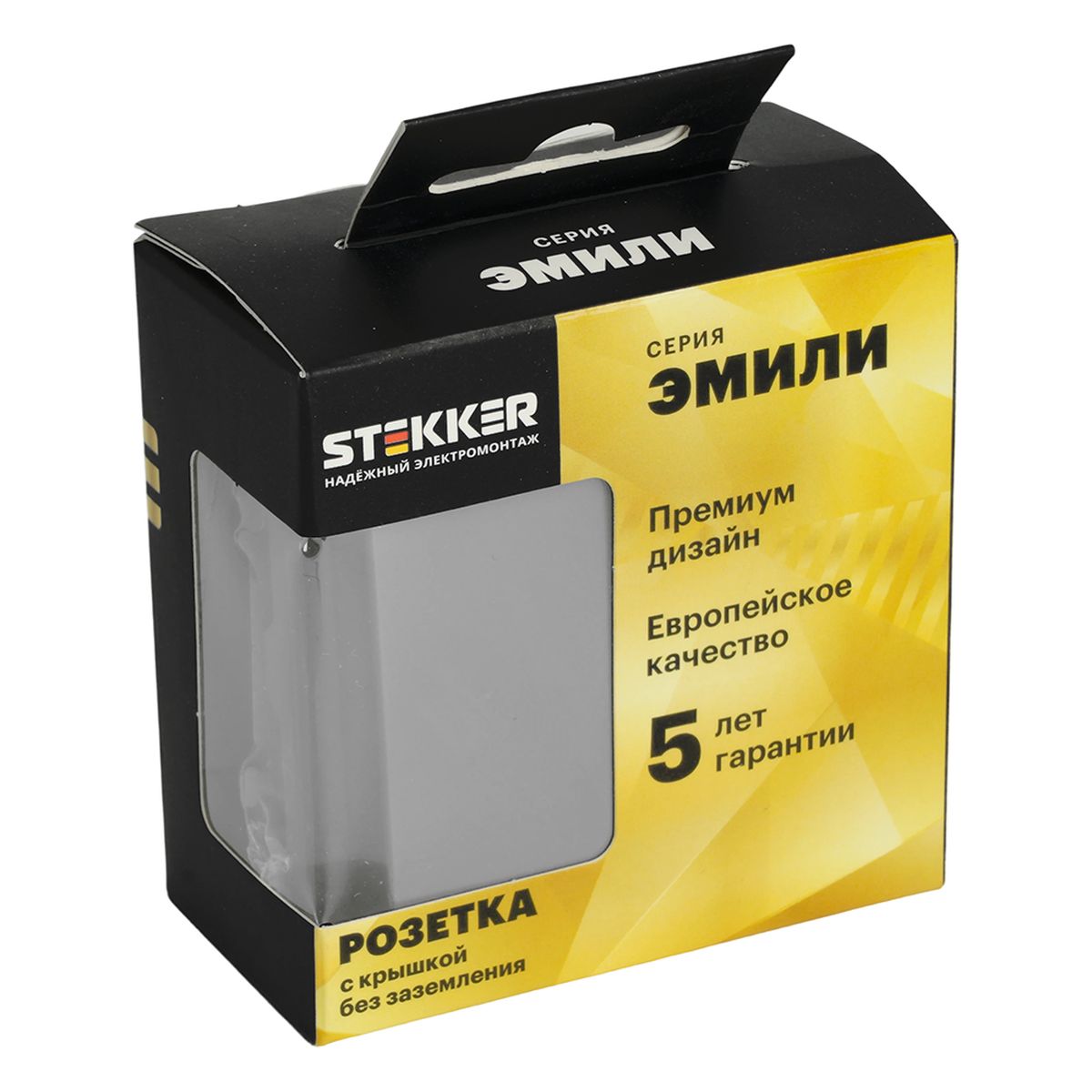 Розетка 1-местная с крышкой с защ. штор, STEKKER, б/з, 250В, 16А, серия Эмили, RST16-5113-10, платиново-серый, soft touch 49956 3