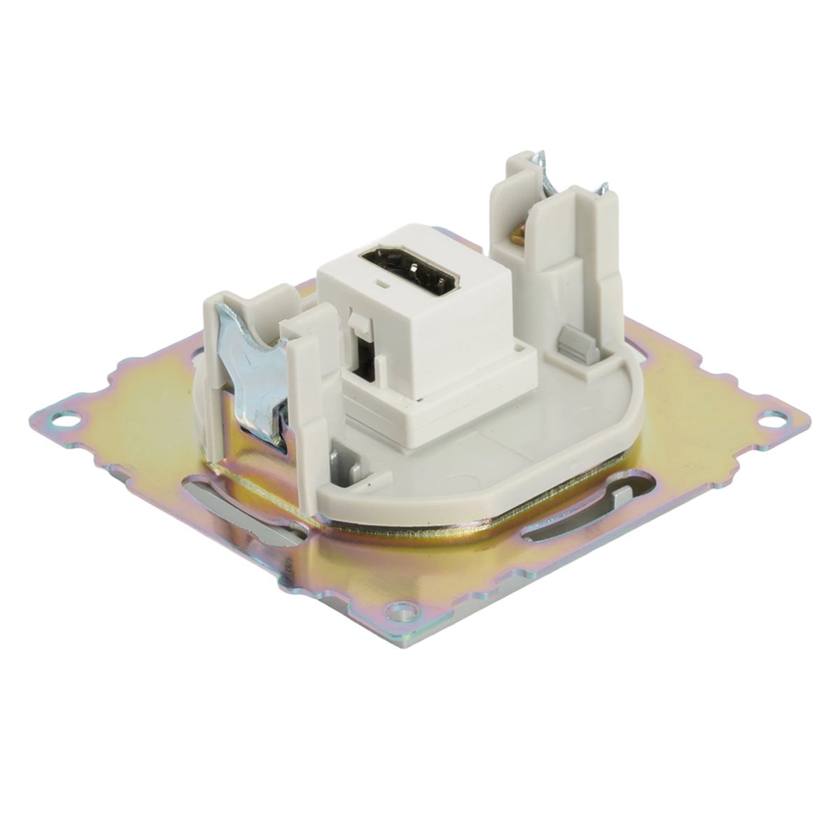 Розетка HDMI 2.1, Type A (механизм), STEKKER GLS00-7118-03, серия Катрин, серебро 50061 2