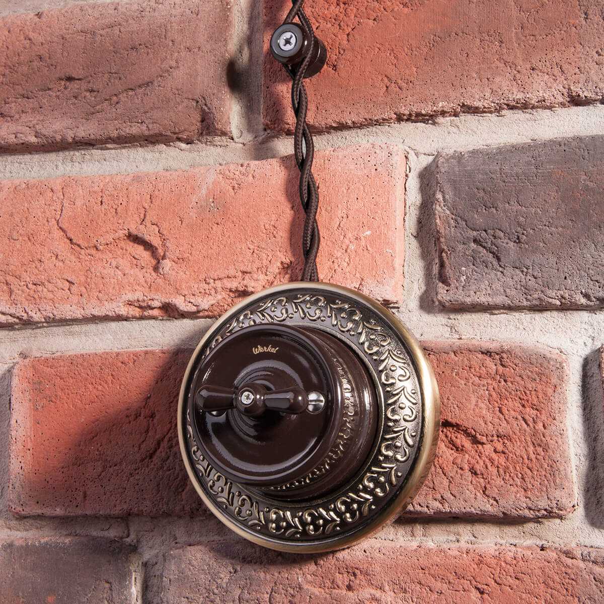 Комплект изоляторов без винта Werkel Retro 50 шт. коричневый W6431314 4690389166198 1