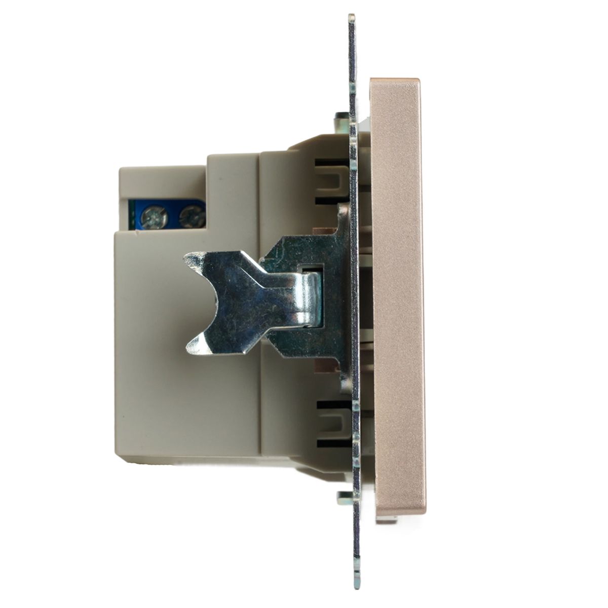 Розетка 2-местная USB + type C (механизм), STEKKER GLS10-7116-02, 250B, 3A, max 20W, серия Катрин, шампань 50056 5