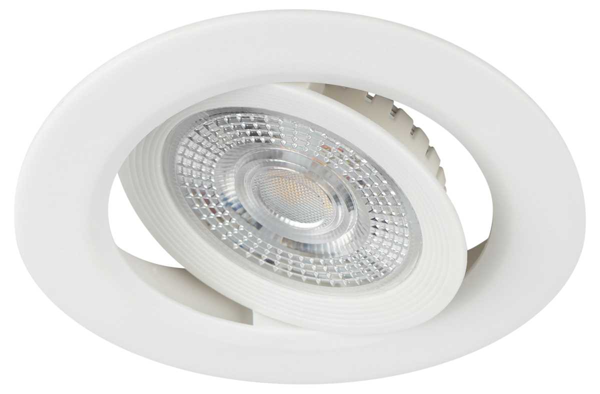 Светильник светодиодный встраиваемый ЭРА KL LED 25A-5 3K WH SET 10 5Вт 3000К круглый поворотный белый набор 10 шт Б0070936