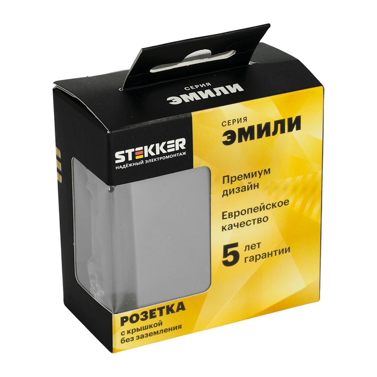 Розетка 1-местная с крышкой с защ. штор, STEKKER, б/з, 250В, 16А, серия Эмили, RST16-5113-10, платиново-серый, soft touch 49956 1