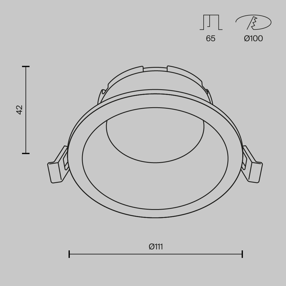 Встраиваемый светильник Maytoni Technical DL126-GX53-B 4