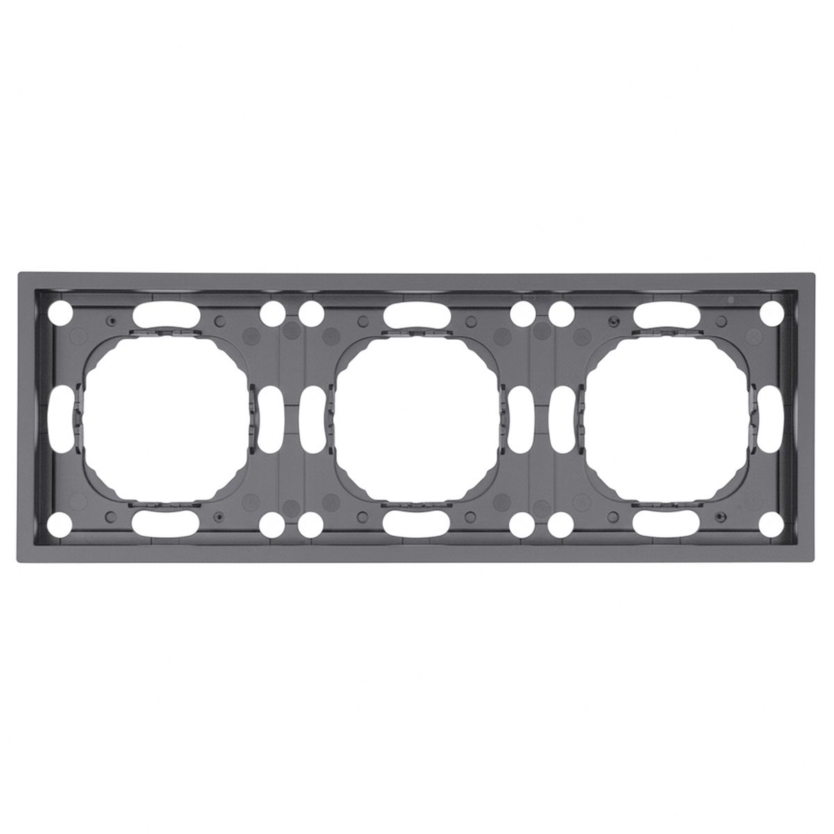 Рамка STEKKER, PFR00-5003-10 3-местная, серия Эмили, платиново-серый, soft touch 49964