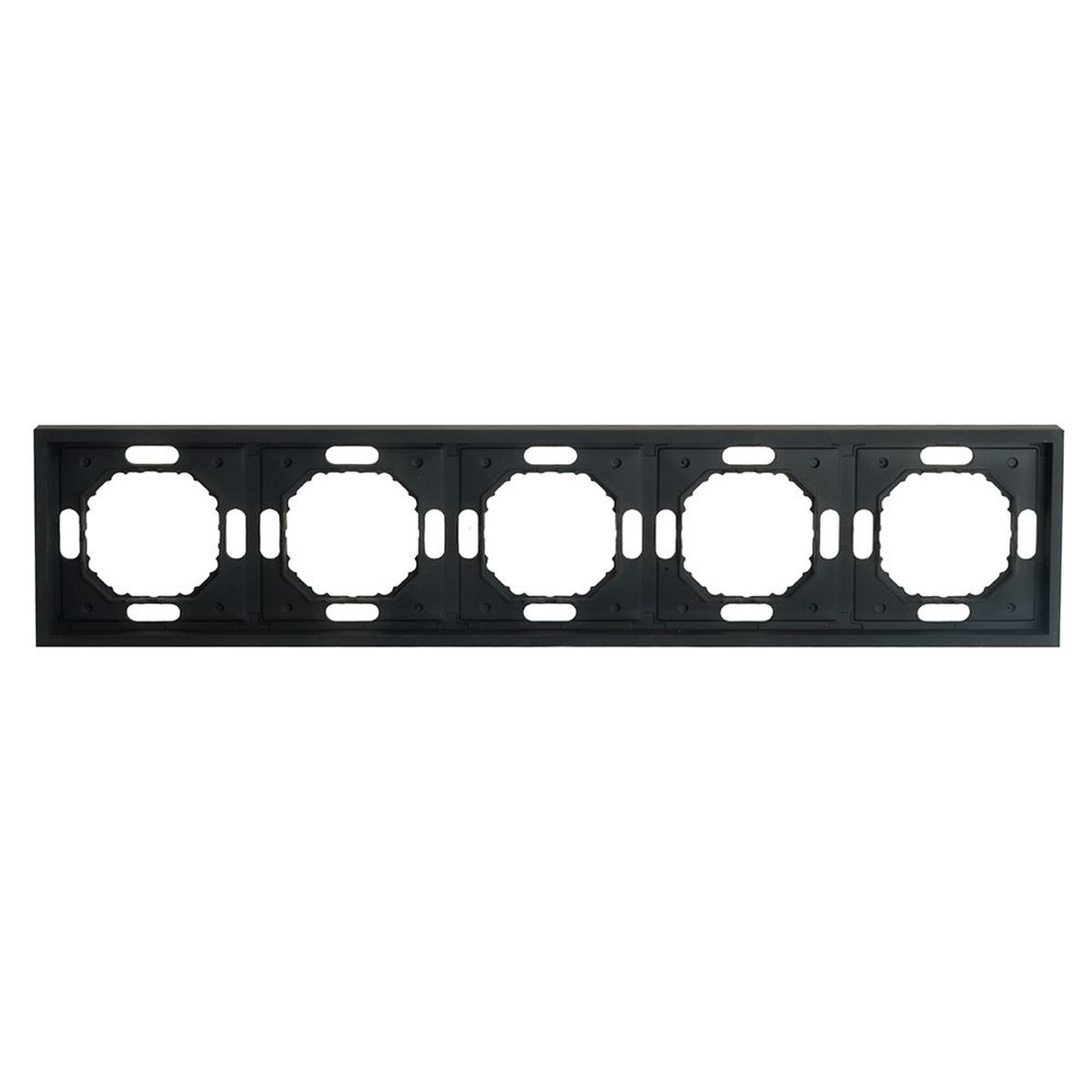 Рамка STEKKER, PFR00-5005-05 5-местная, серия Эмили, черный уголь, soft touch 49862 3