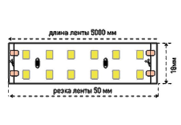 Светодиодная лента SWG 19,2W/m 240Led/m 3528SMD холодный белый 5M SWG3240-24-19.2-W-М 009249 2