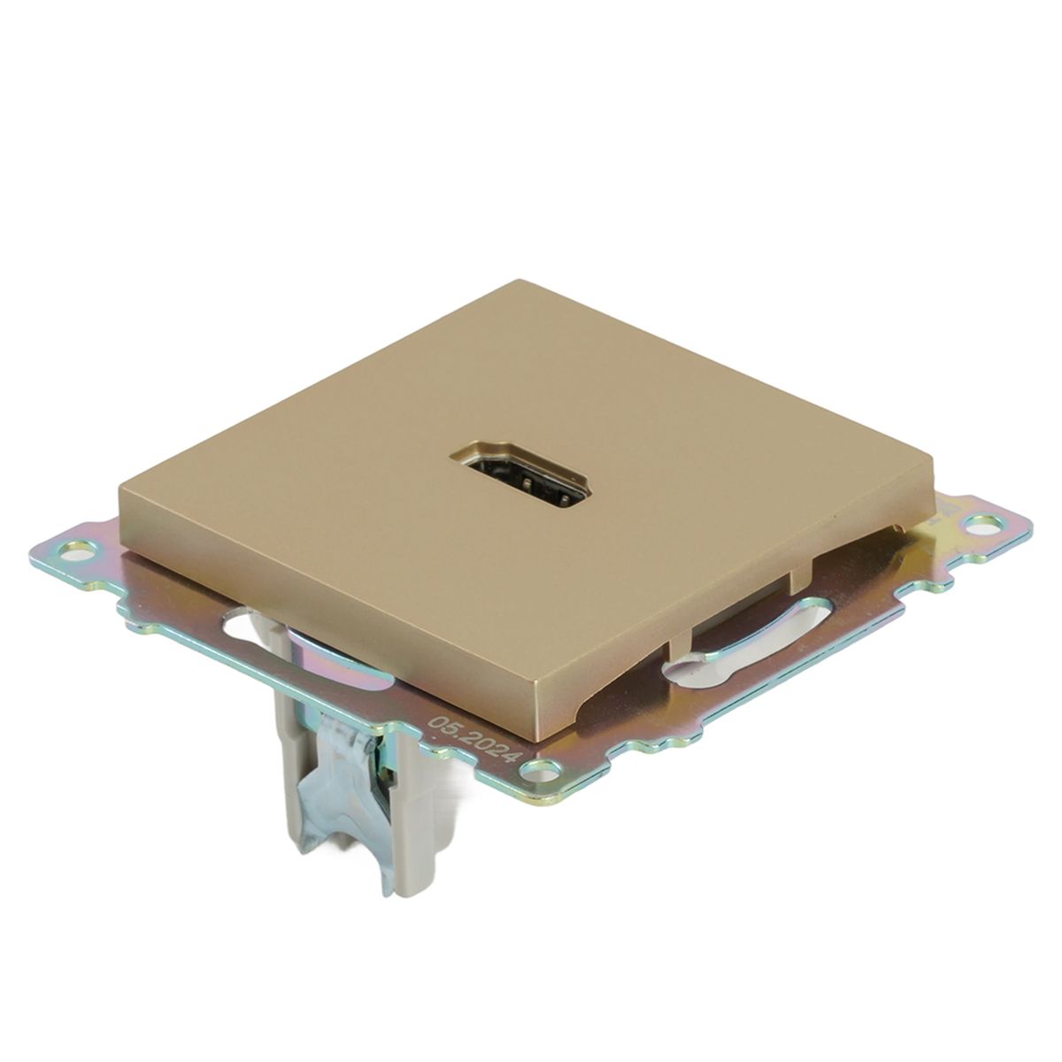 Розетка HDMI 2.1, Type A (механизм), STEKKER, GLS00-7118-08, серия Катрин, золото 50060 5