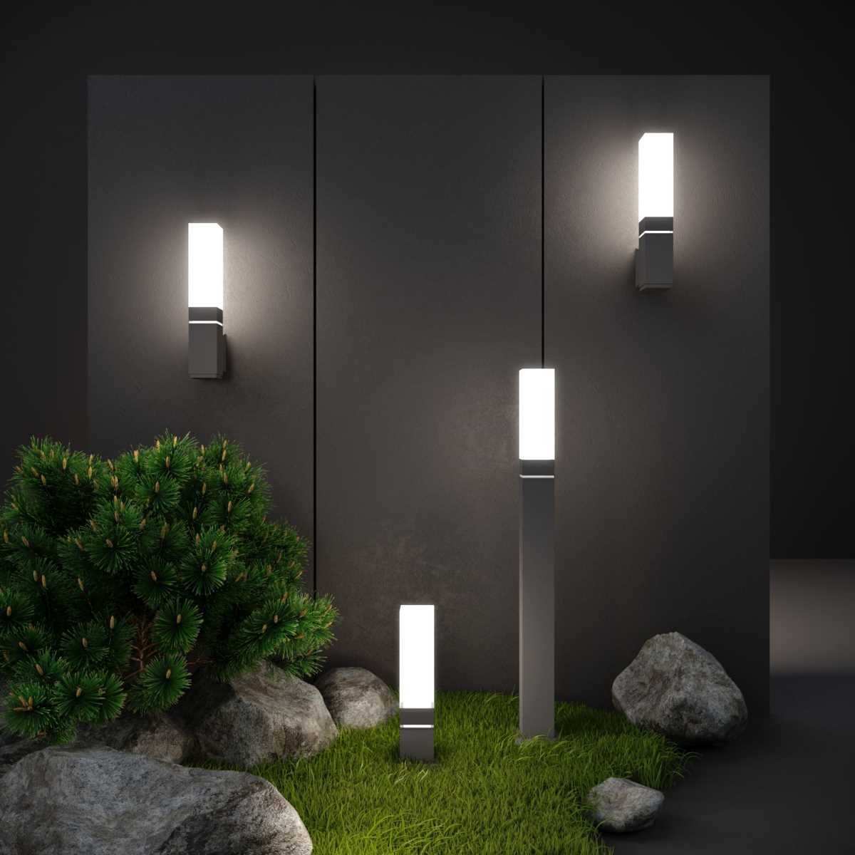 Уличный настенный светодиодный светильник Elektrostandard 1534 Techno Led серый a052857 2