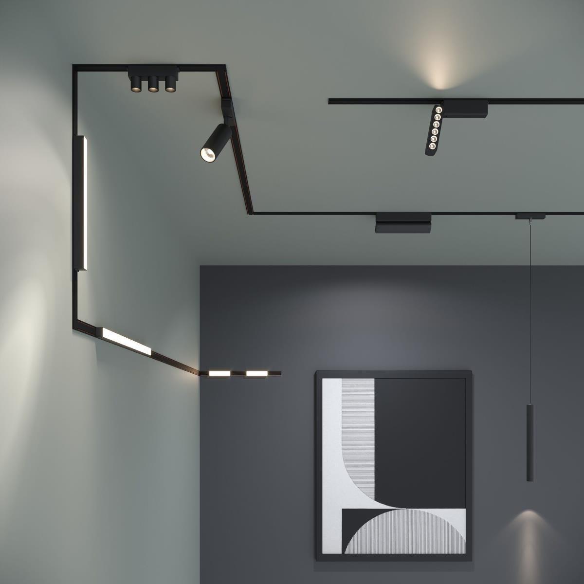 Трековый светодиодный светильник Elektrostandard Flat Magnetic Arcos 85096/01 черный a063713 4