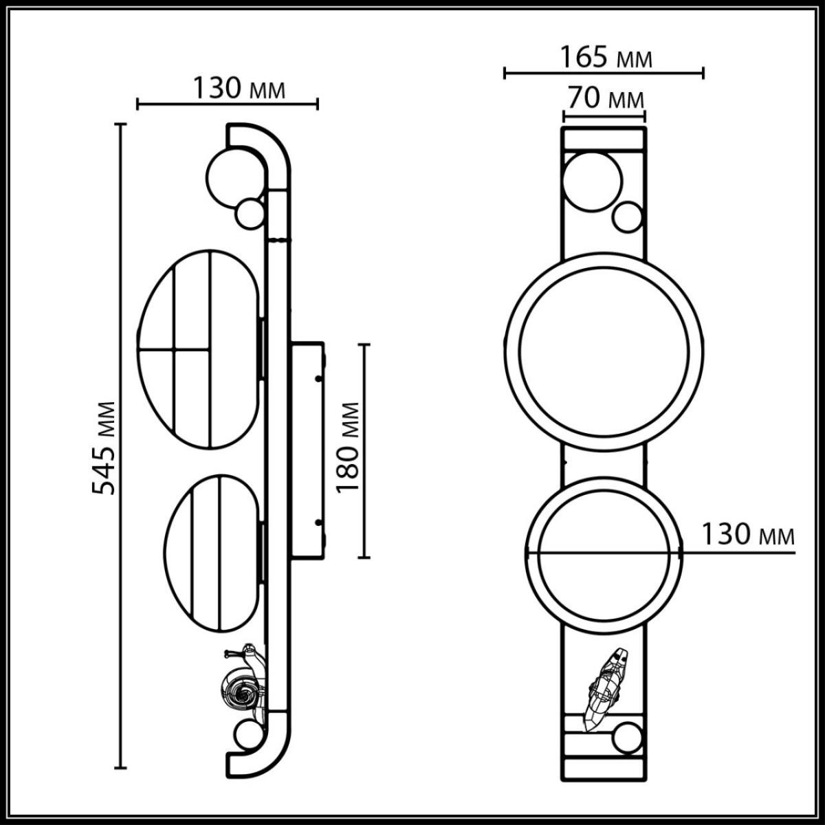 Уличный настенный светильник ODEON LIGHT NATURE 5434/2W 3