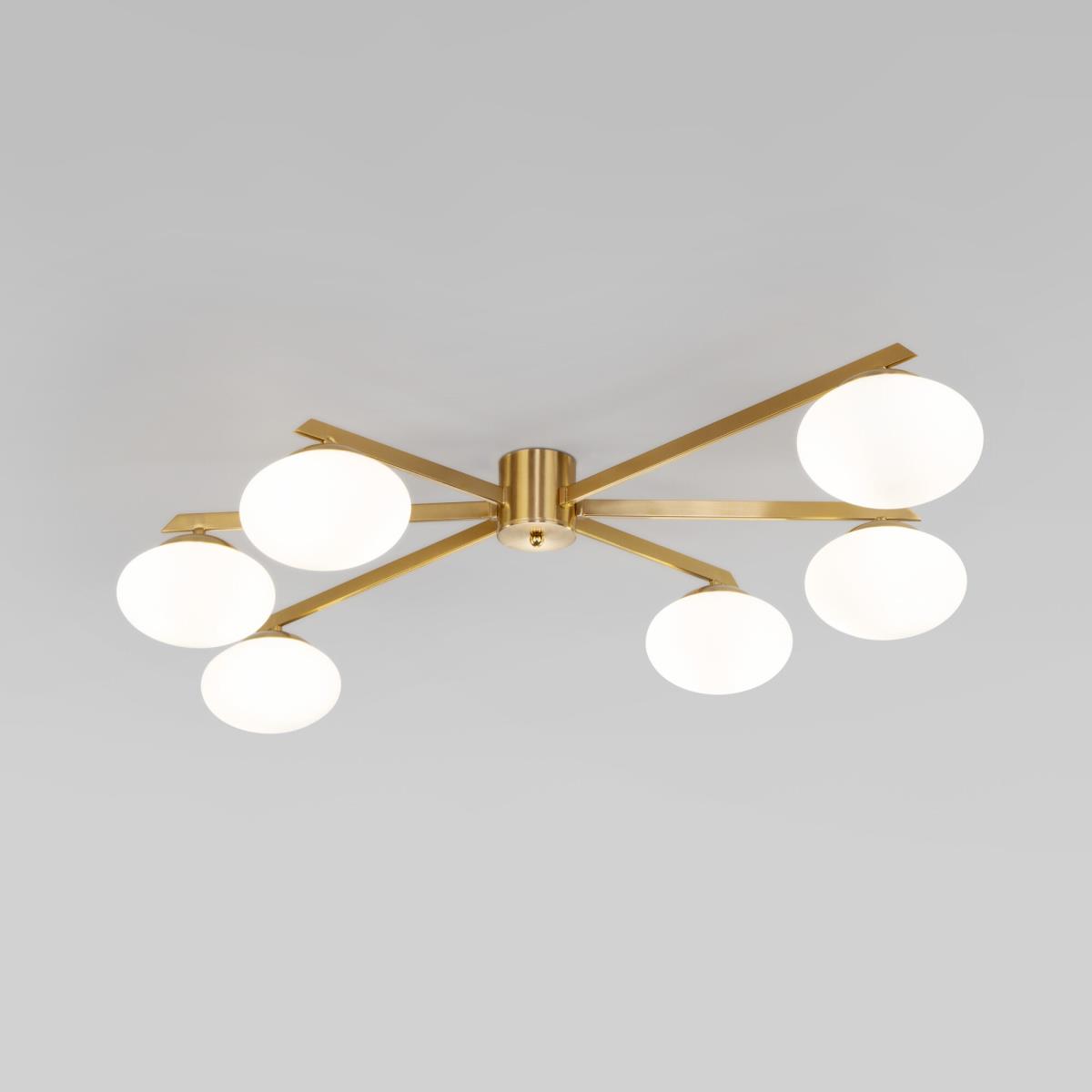 Потолочная люстра Eurosvet Opaline 70220/6 латунь Smart