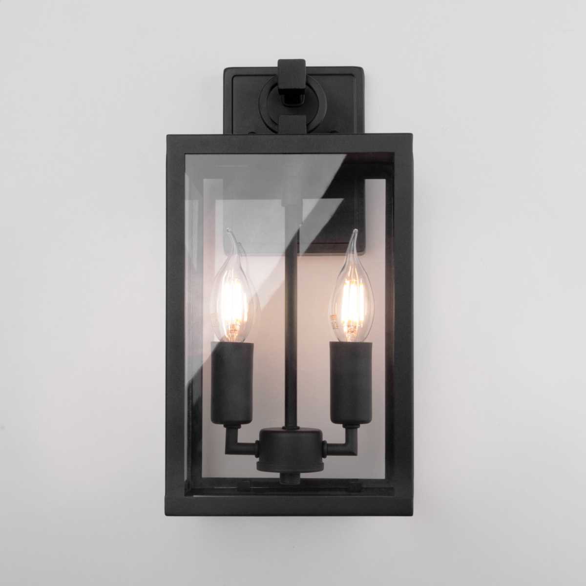 Уличный настенный светильник Elektrostandard Candle 35150/D черный a058260 2