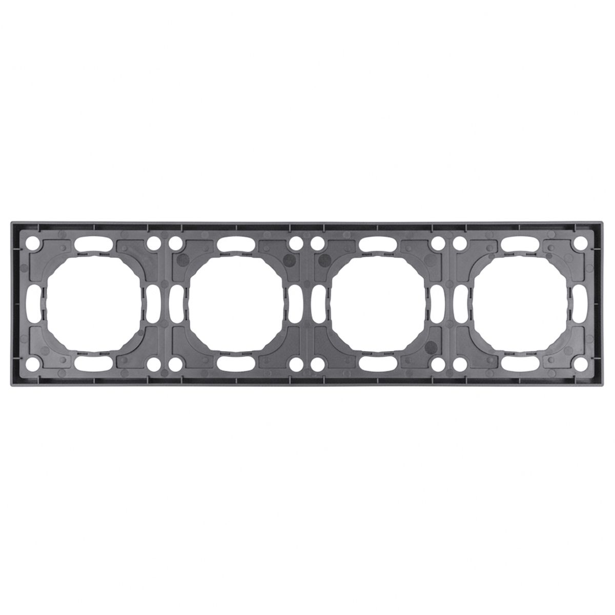 Рамка STEKKER, PFR00-5004-10 4-местная, серия Эмили, платиново-серый, soft touch 49965 4