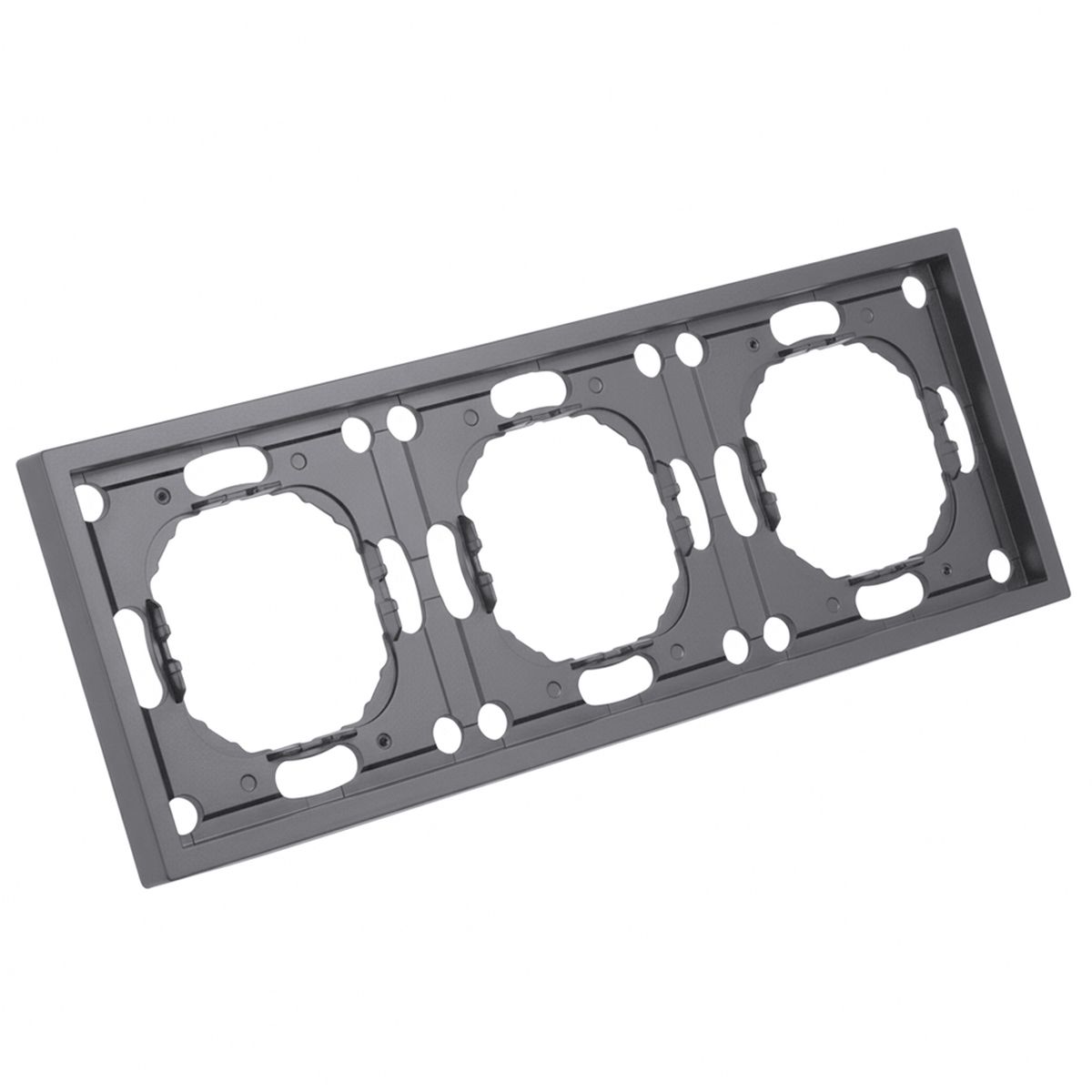Рамка STEKKER, PFR00-5003-10 3-местная, серия Эмили, платиново-серый, soft touch 49964 5