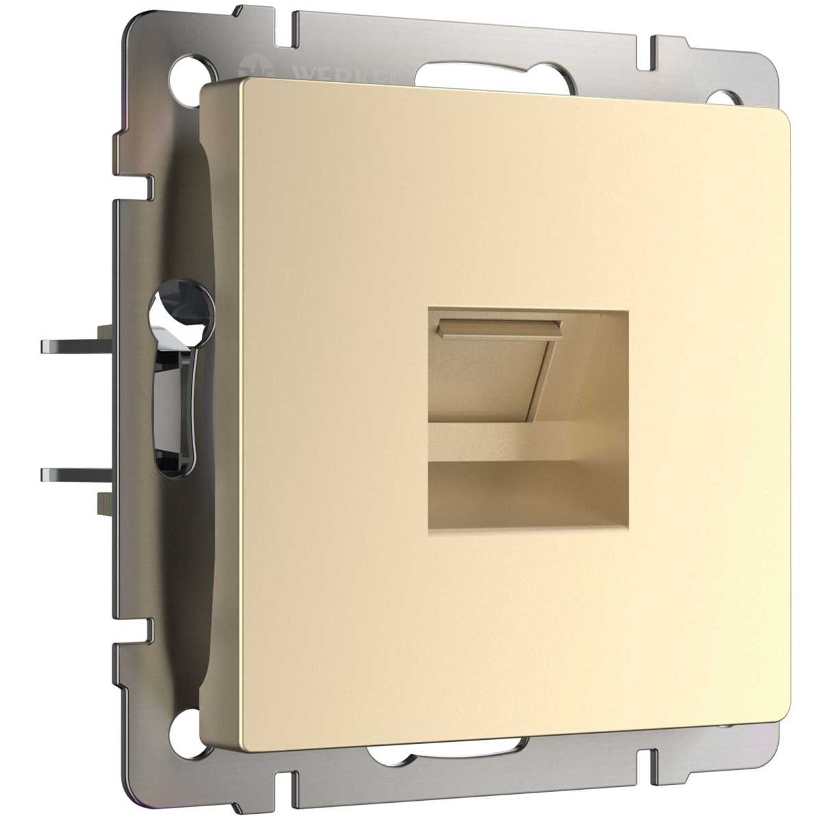 Розетка Werkel Ethernet RJ-45 шампань W1181011 4690389157479