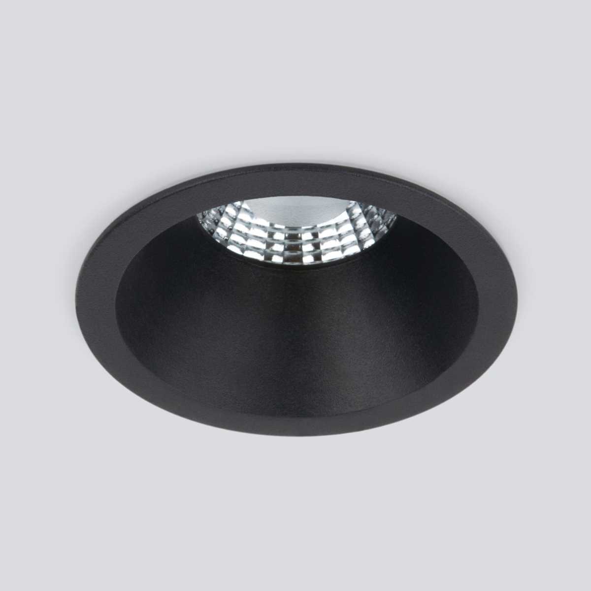 Встраиваемый светодиодный светильник Elektrostandard 15266/LED черный a055719 2
