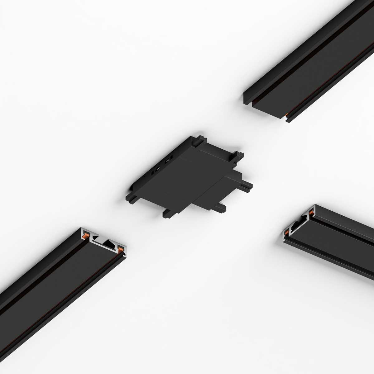 Соединитель четырёхсторонний для накладного шинопровода Elektrostandard Flat Magnetic 85003/00 черный a063738 5