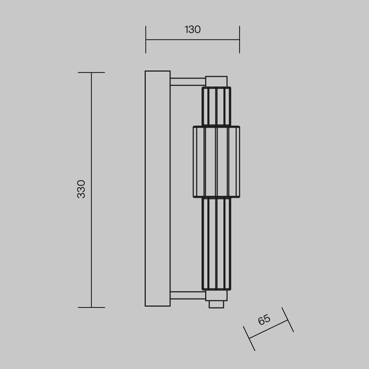 Настенный светильник Maytoni Verticale MOD308WL-L9CH3K 1
