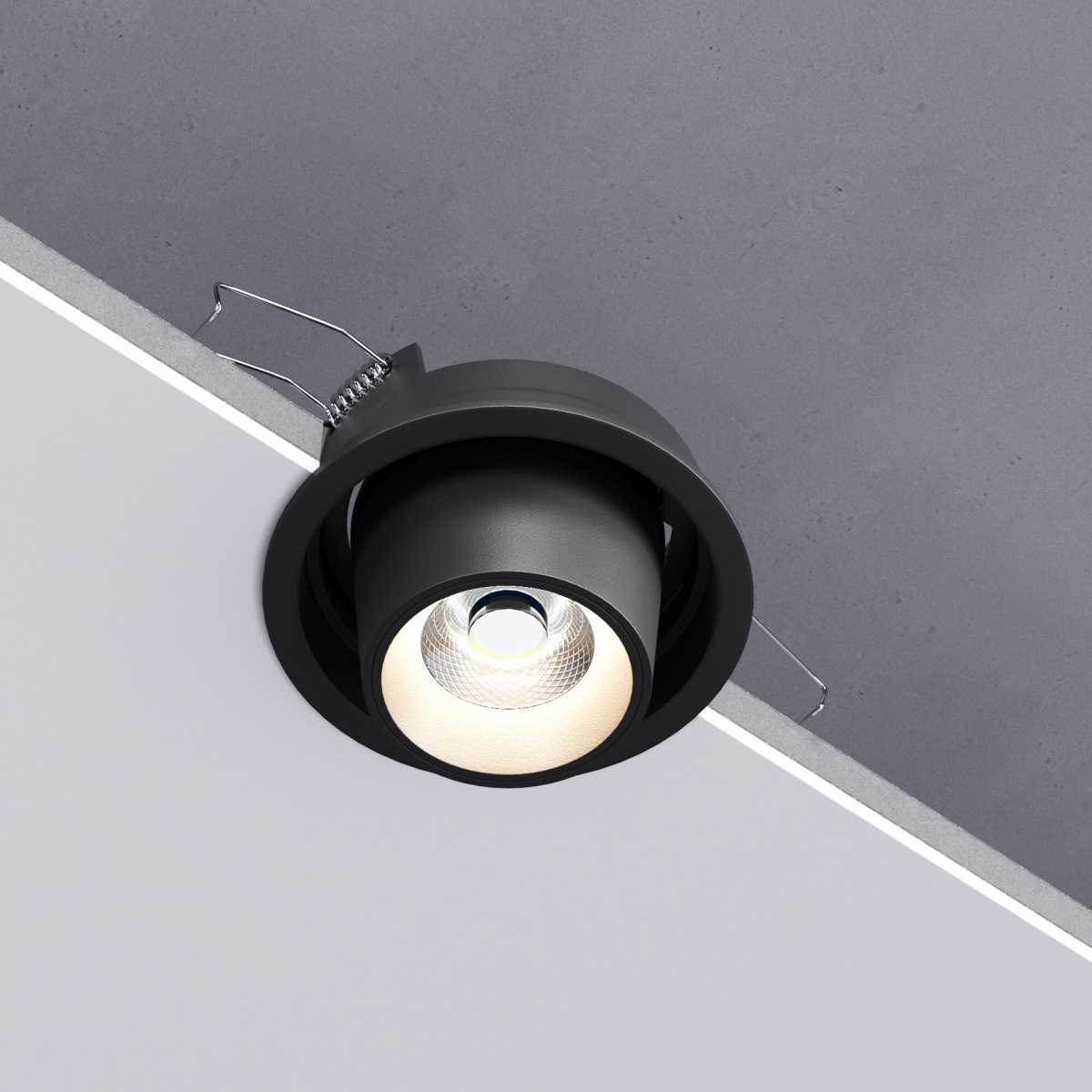 Встраиваемый светодиодный светильник Elektrostandard Conner 25086/LED 8W 4000K черный a063992 2