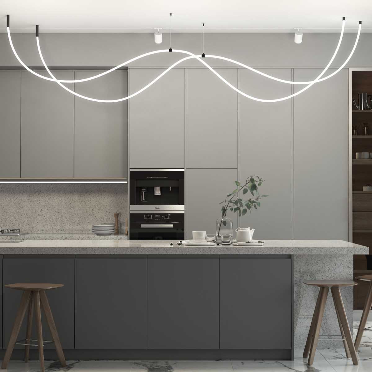 Подвес для гибкого неона Elektrostandard Full Light FL 2830 черный 2 м a063441 2