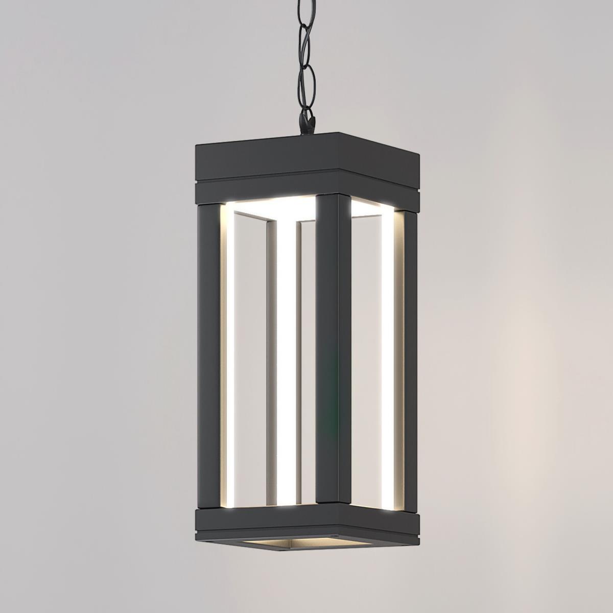 Уличный подвесной светодиодный светильник Elektrostandard Frame 1528 Techno Led серый a051858