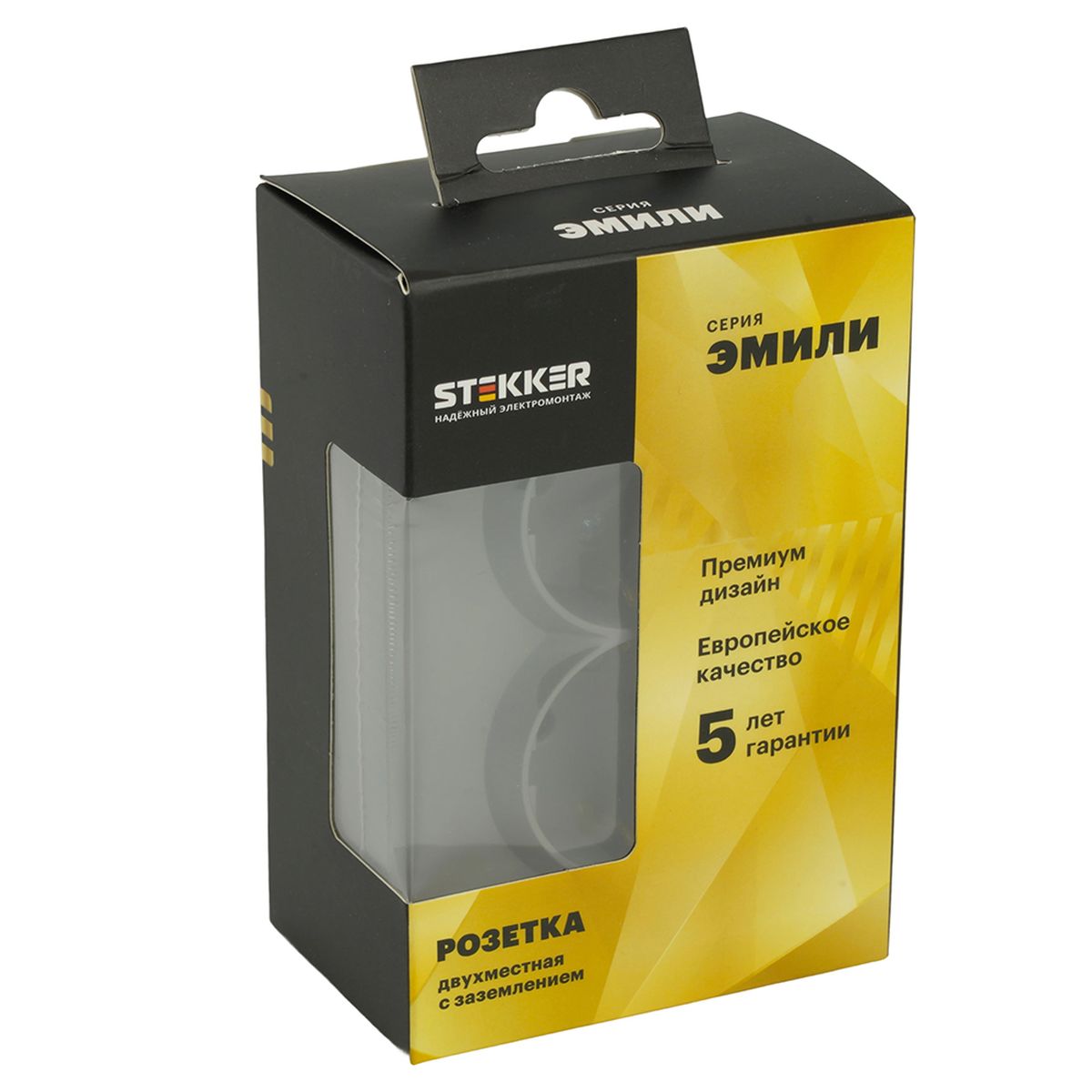 Розетка 2-местная с защитной шторкой, STEKKER, с/з, 250В, 16А, серия Эмили, RST16-5114-10, платиново-серый, soft touch 49960 2