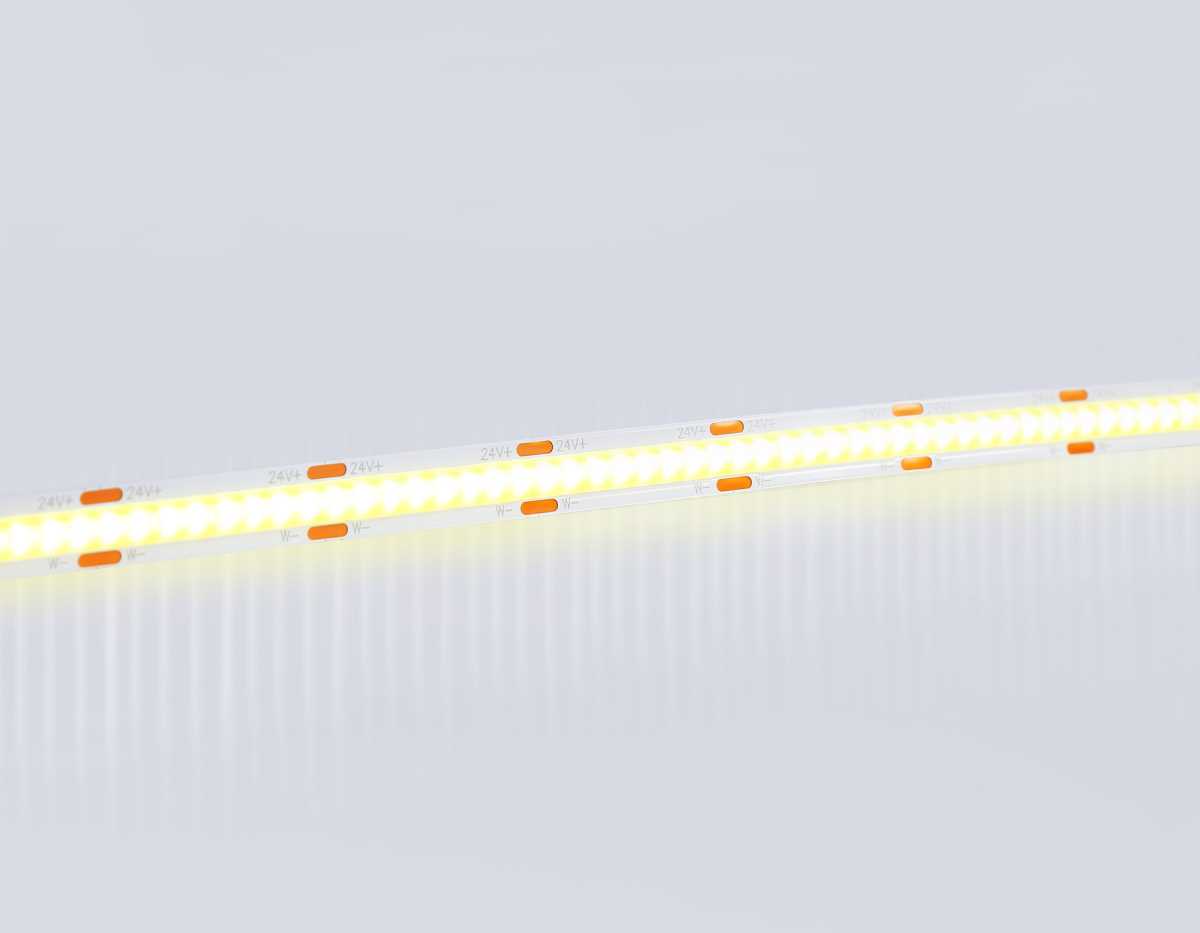 Светодиодная лента Ambrella Light GS4901 COB 608Led/ 12W m/ 24V IP20 CCT 3000-6500K/ 5m*8mm*2.2mm (3 конт.) GS4901