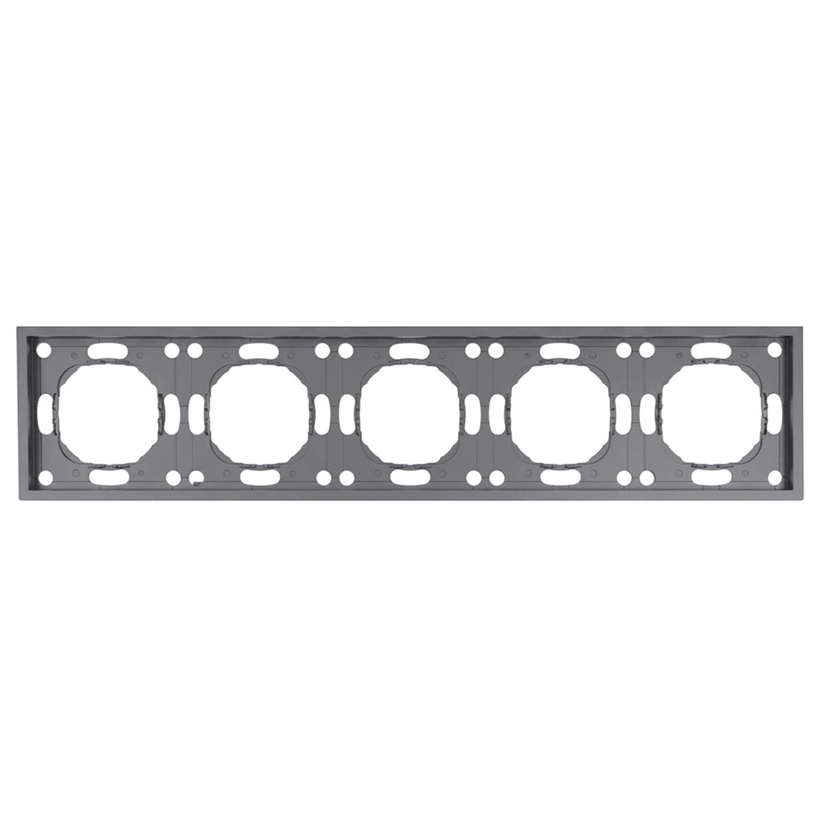Рамка STEKKER, PFR00-5005-10 5-местная, серия Эмили, платиново-серый, soft touch 49966